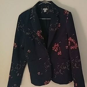 Forest Green Floral Blazer